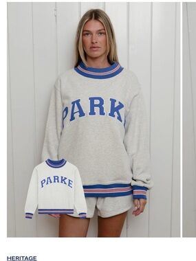 PARKE Heritage Boardwalk Varsity Mockneck Sweatshirt L/XL Coastal Collection2026